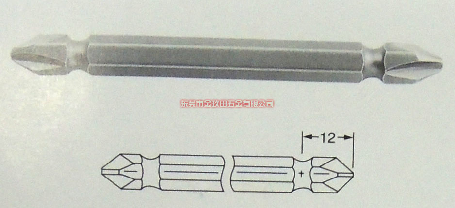 PHILLIPS 1/4双头短沟工业级起子头